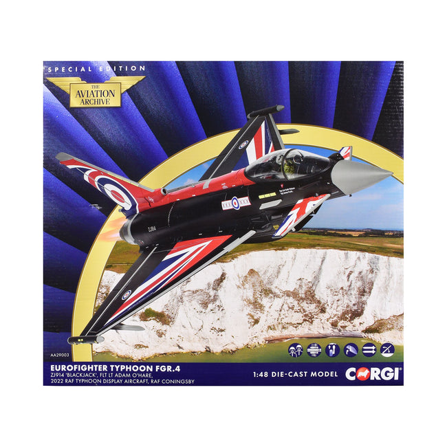 Eurofighter Typhoon FGR4 Aircraft "Blackjack RAF Typhoon Display Aircraft" (2022) British Royal Air Force "The Aviation Archive" Series 1/48 Diecast Model by Corgi
