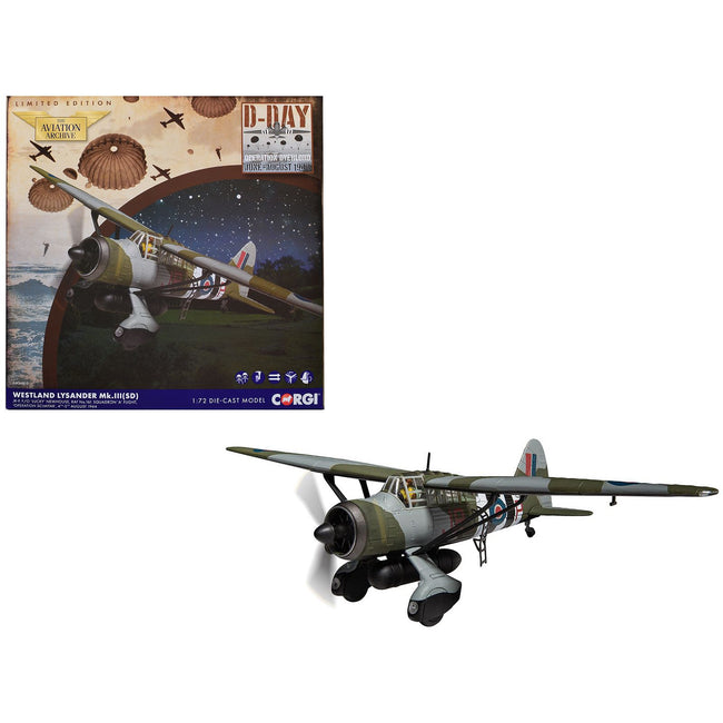 Westland Lysander Mk. III Aircraft "'Lucky' Newhouse No. 161 Squadron" (1944) British Royal Air Force "The Aviation Archive" Series 1/72 Diecast Model by Corgi