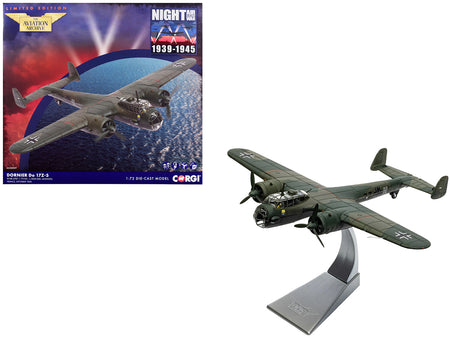 Dornier Do 17Z-5 Aircraft "7T+HH W.Nr.2787 KGR.606 Lannion France" (1940) German Luftwaffe "The Aviation Archive" Series 1/72 Diecast Model Car by Corgi