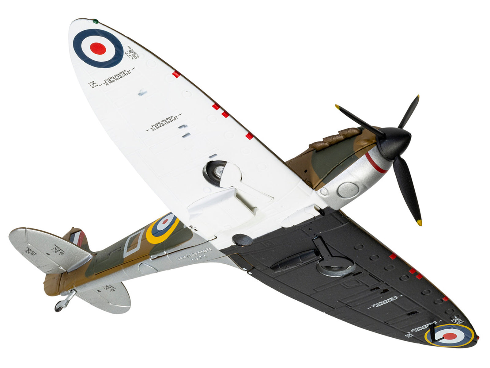 Scale model of a WWII Spitfire fighter plane