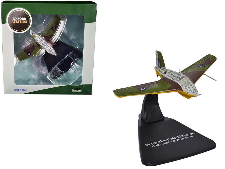 Messerschmitt Me 163B Komet Rocket Plane VF 241 Captain Eric 'Winkle' Brown "Oxford Aviation" Series 1/72 Diecast Model Airplane by Oxford Diecast