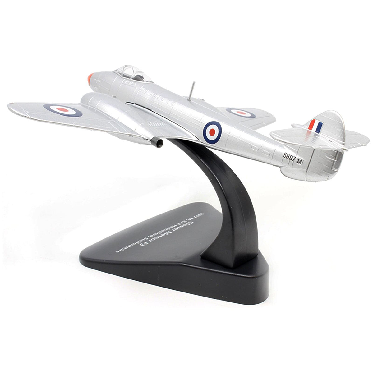 Gloster Meteor F3 Jet Fighter 5897 M RAF Hednesford Staffordshire England "Oxford Aviation" Series 1/72 Diecast Model Airplane by Oxford Diecast Diecast Oxford Diecast