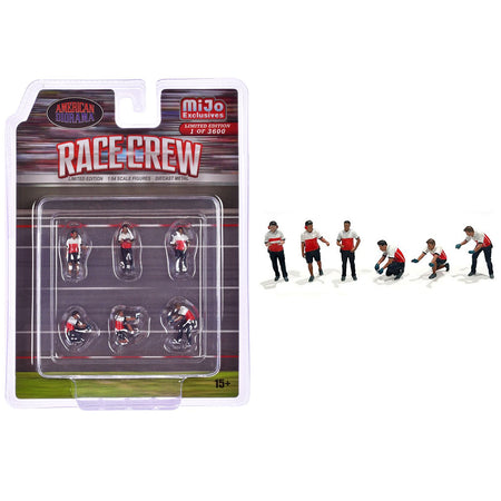 "Race Crew" 6 piece Diecast Figure Set (6 Figures) Limited Edition to 3600 pieces Worldwide for 1/64 Scale Models by American Diorama