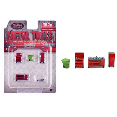 "Metal Tools" Set B of 5 Pieces Limited Edition 1/64 Scale Models by American Diorama