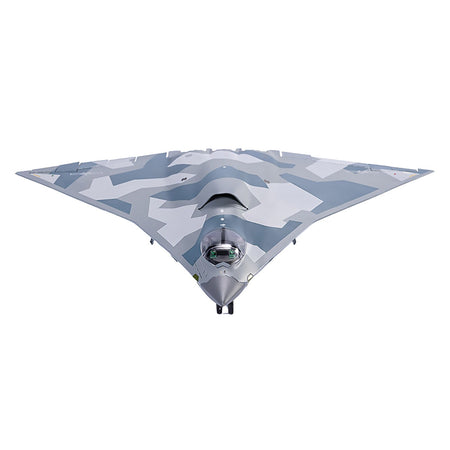 Camouflaged stealth drone, front view