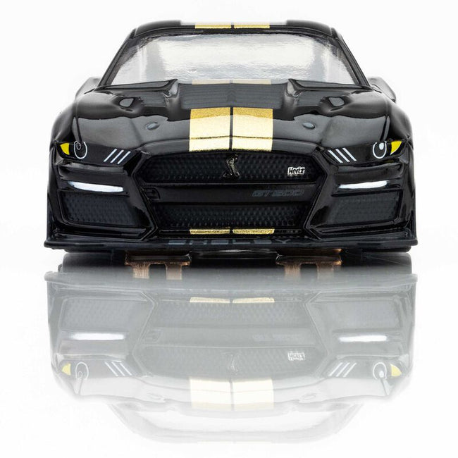 AFX Racing HO Ford Mustang GT500H Mega G+ Slot Car, Black & Gold