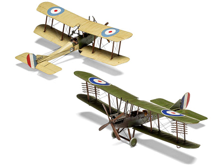 AIRA02101F-3 biplane models, top view