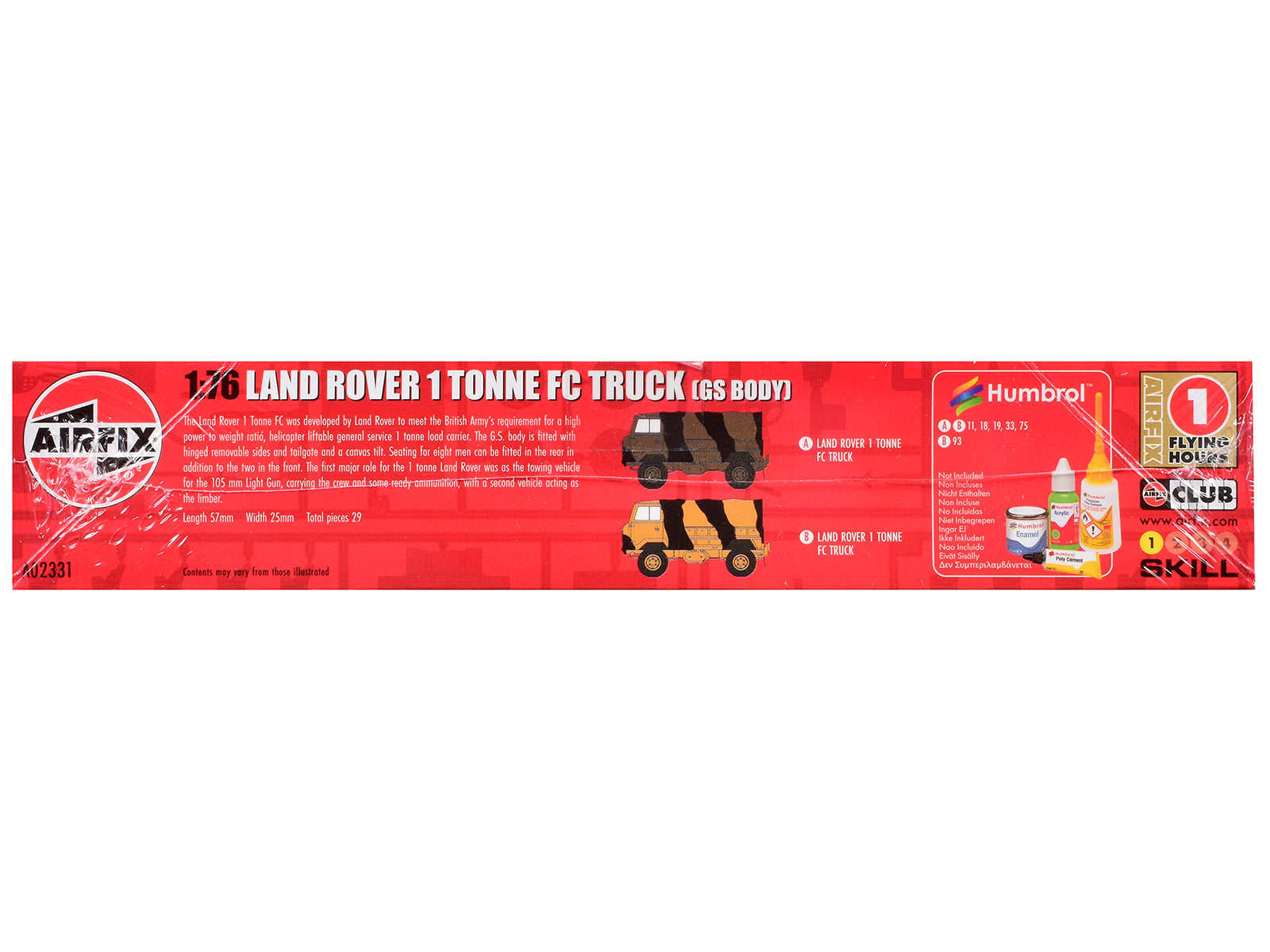 Airfix 1/76 Land Rover 1 Tonne FC Truck model box (AIRA02331F-5__20134)