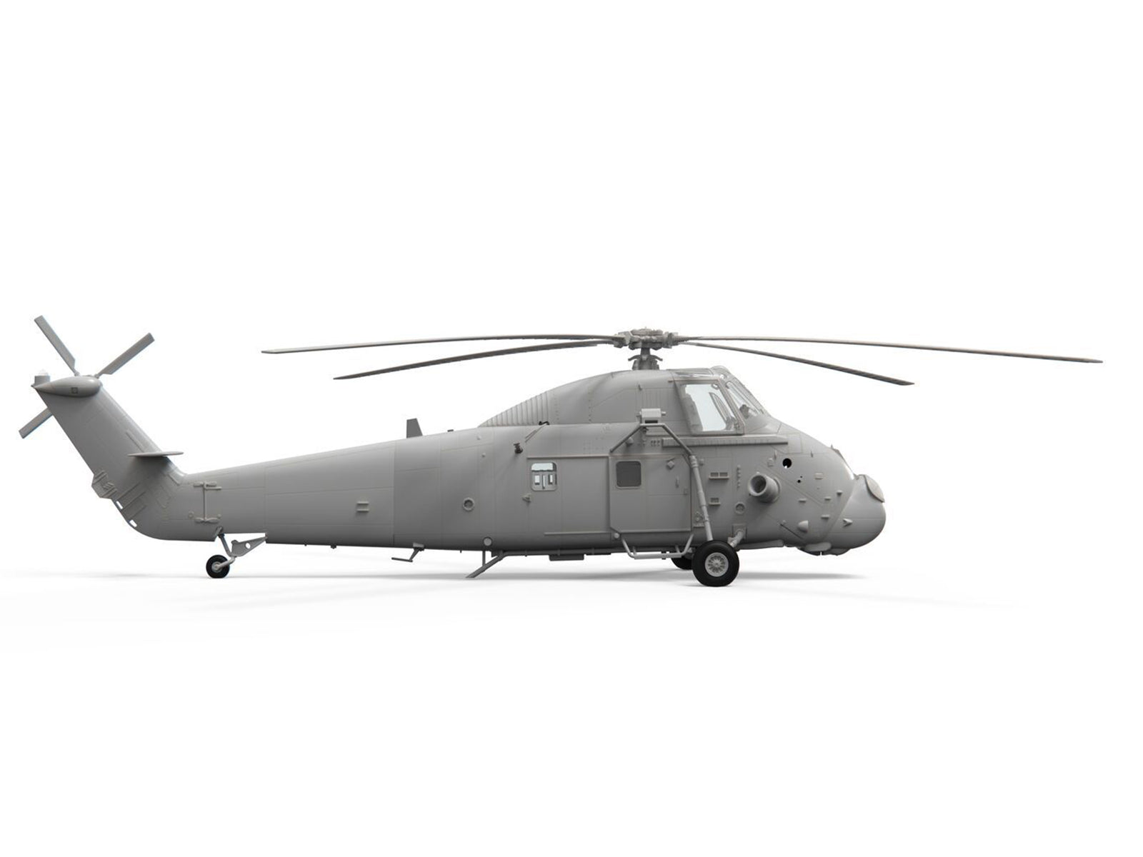 AIRA04068F-3 helicopter, side view, isolated on white