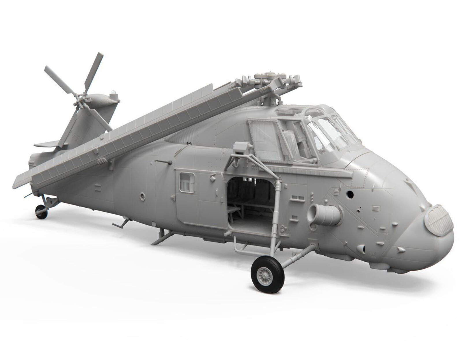 AIRA04068F-4 helicopter model with open door