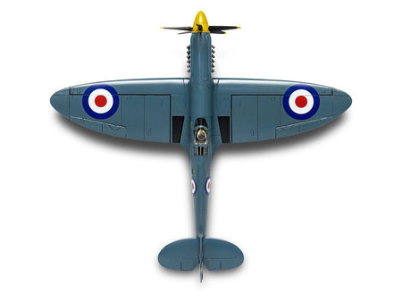 AIRA05119AF-6__21992 Top-down view of a vintage Spitfire airplane