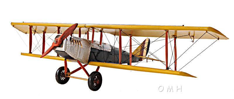 Yellow Curtis Jenny Plane 1:18