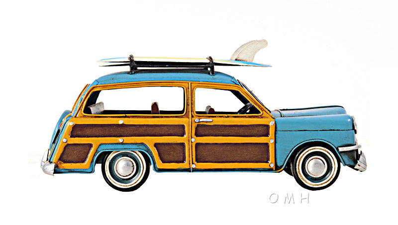 1949 Ford Wagon Car W/Two Surfboards