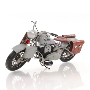1942 Indian Model 741 Grey Motorcycle 1:7