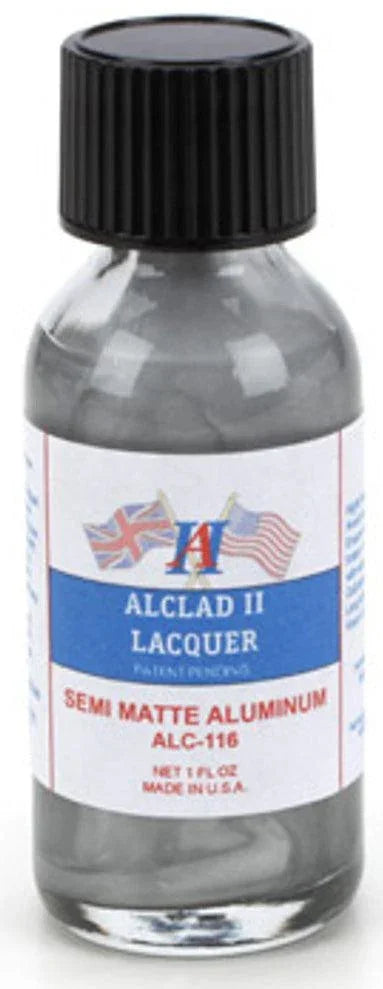 Alclad II ALC-116 Semi Matte Aluminum Lacquer Paint 1oz