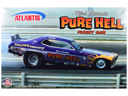 Skill 3 Model Kit Rich Guasco's "Pure Hell" Funny Car 1/16 Scale Model by Atlantis