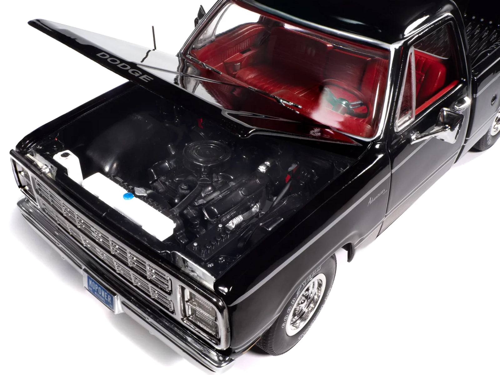 AMM1355-3 Dodge pickup truck with hood open