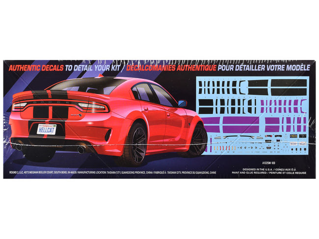 Skill 2 Model Kit 2021 Dodge Charger Hellcat Redeye Widebody 1/25 Scale Model by AMT