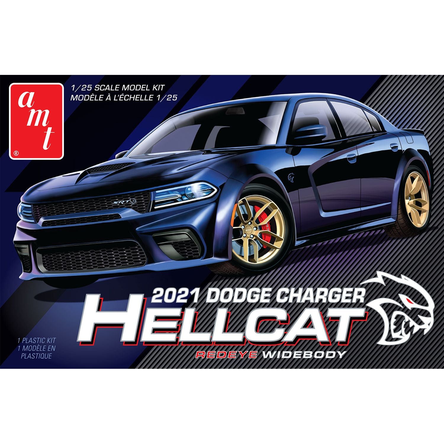 AMT 2021 Dodge Charger HellCat Redeye Widebody 1:25 Scale Model