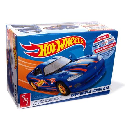 AMT Hot Wheels 1997 Dodge Viper Gts Snap 1:25 Scale Model Kit