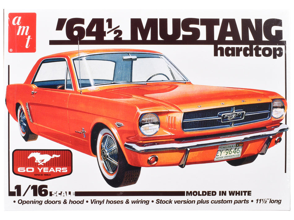 Skill 3 Model Kit 1964 1/2 Ford Mustang Coupe 60th Anniversary 1/16 Scale Model by AMT