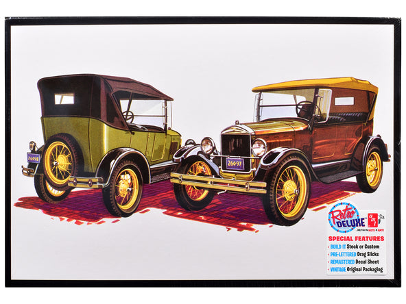 Skill 2 Model Kit 1927 Ford Model T Touring 2 in 1 Kit 1/25 Scale Model by AMT