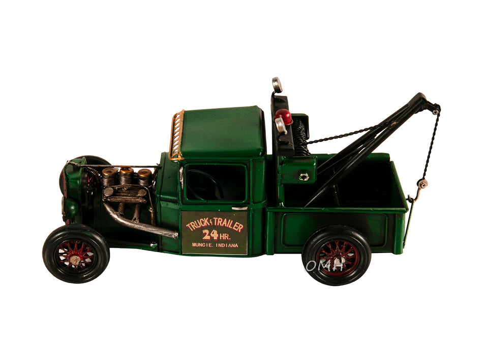 Handmade Vintage Tow Truck Model