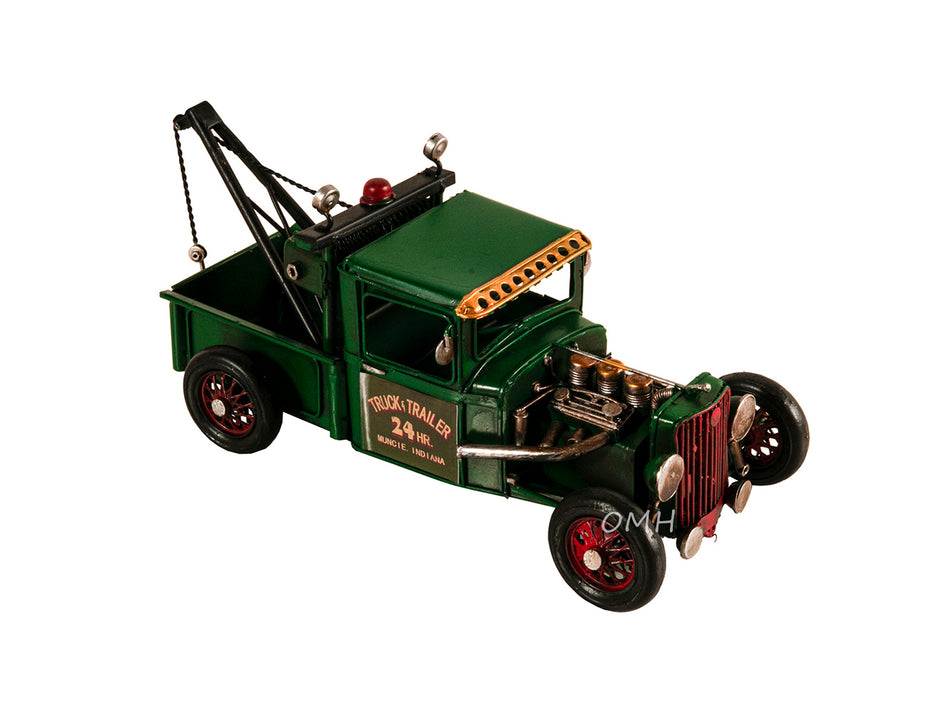 Handmade Vintage Tow Truck Model