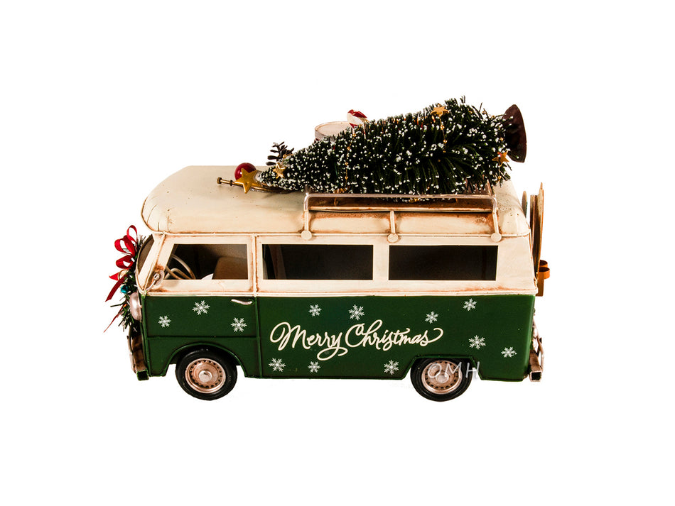 Handmade 1960s Volkswagen Bus Christmas Model