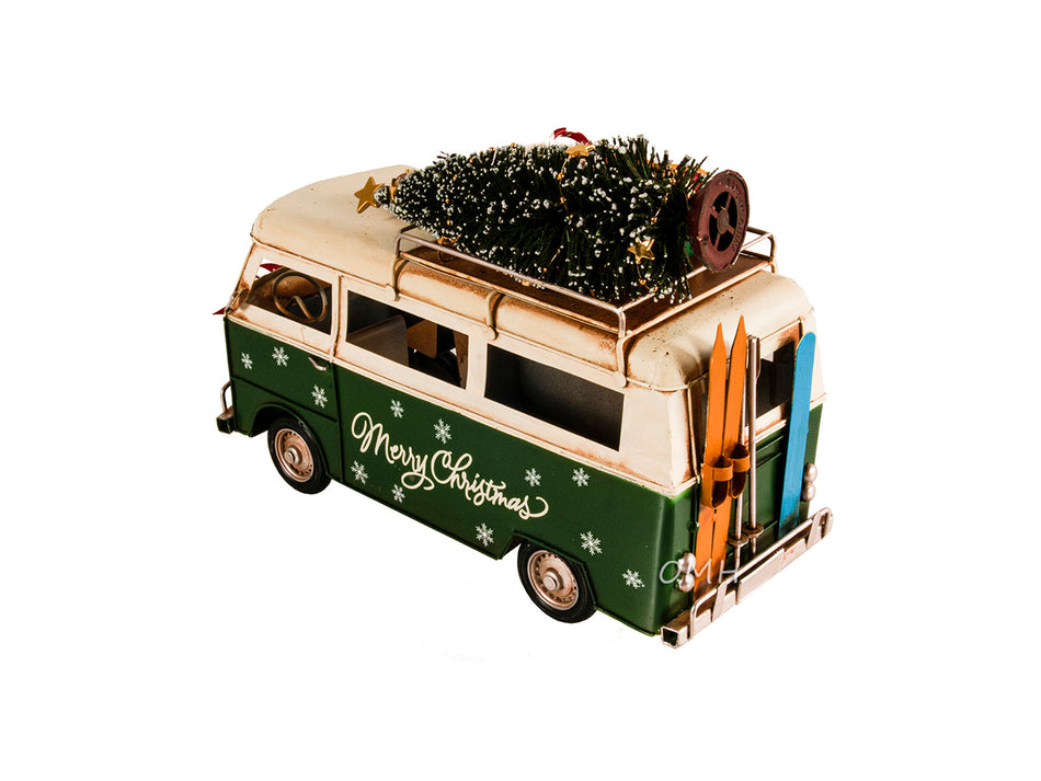 Handmade 1960s Volkswagen Bus Christmas Model