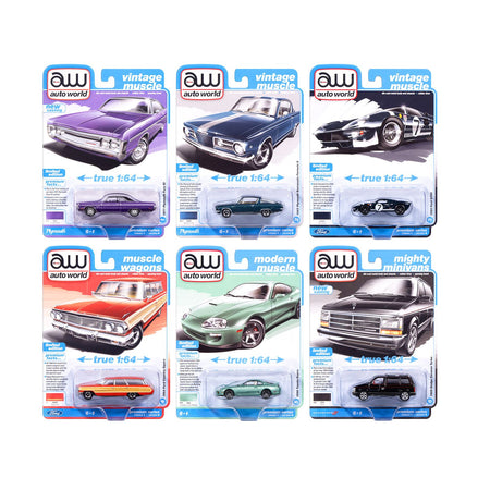 Auto World Premium 2025 Release 3 Set B of 6 pieces 1/64 Diecast Model Cars by Auto World