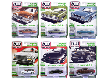 Auto World Premium 2026 Release 1 Set B of 6 pieces 1/64 Diecast Model Cars by Auto World