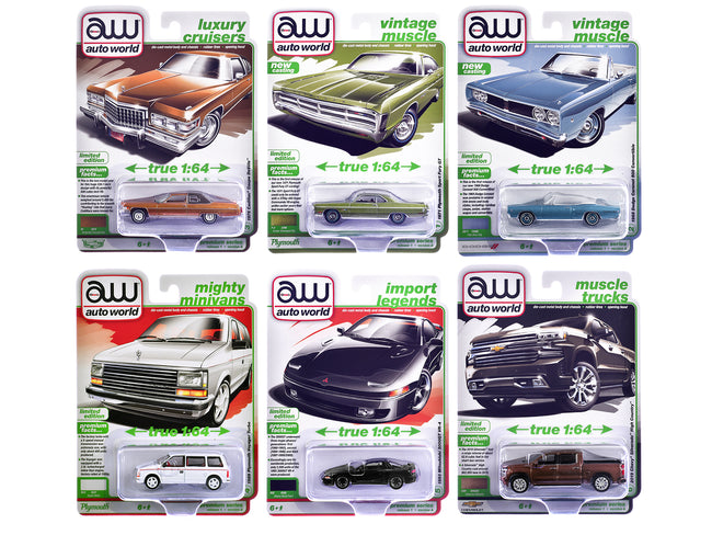 Auto World Premium 2026 Release 1 Set B of 6 pieces 1/64 Diecast Model Cars by Auto World