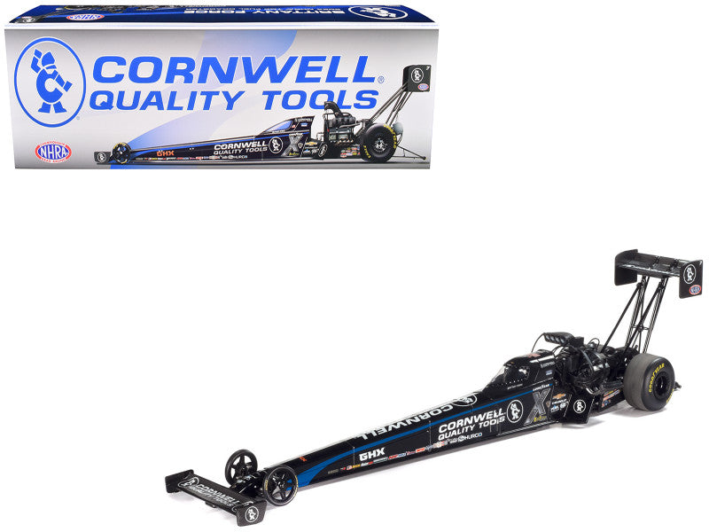 NHRA TFD (Top Fuel Dragster) Brittany Force "Cornwell Quality Tools" Black "John Force Racing" 1/24 Diecast Model by Auto World