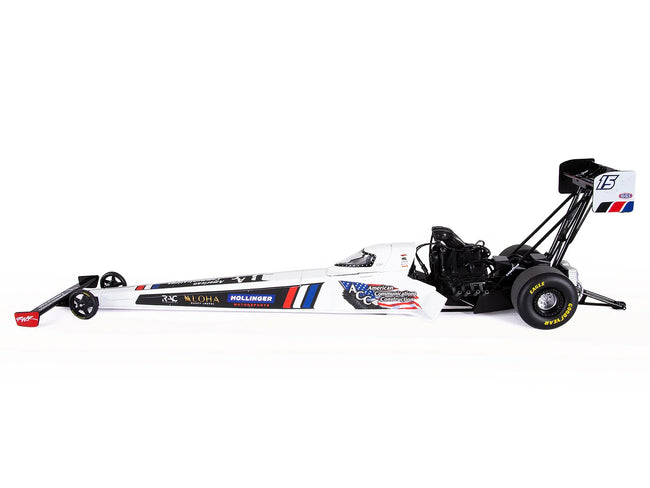 NHRA TFD (Top Fuel Dragster) #15 Tony Schumacher "American Communications Construction" White with Graphics (2026) 1/24 Diecast Model Car by Auto World