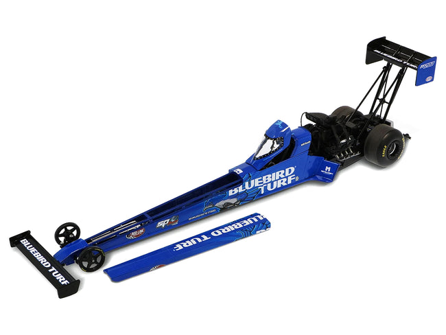 NHRA TFD (Top Fuel Dragster) #TF200 Will Smith "Bluebird Turf" Blue with Graphics (2026) 1/24 Diecast Model Car by Auto World