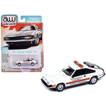 1983 Toyota Celica Supra "Toyota Grand Prix of Long Beach Official Pace Car" White "Import Legends" Series 1/64 Diecast Model Car by Auto World