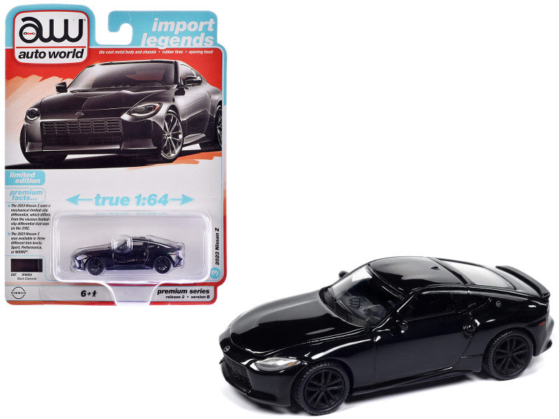 2023 Nissan Z Black Diamond "Import Legends" Series 1/64 Diecast Model Car by Auto World