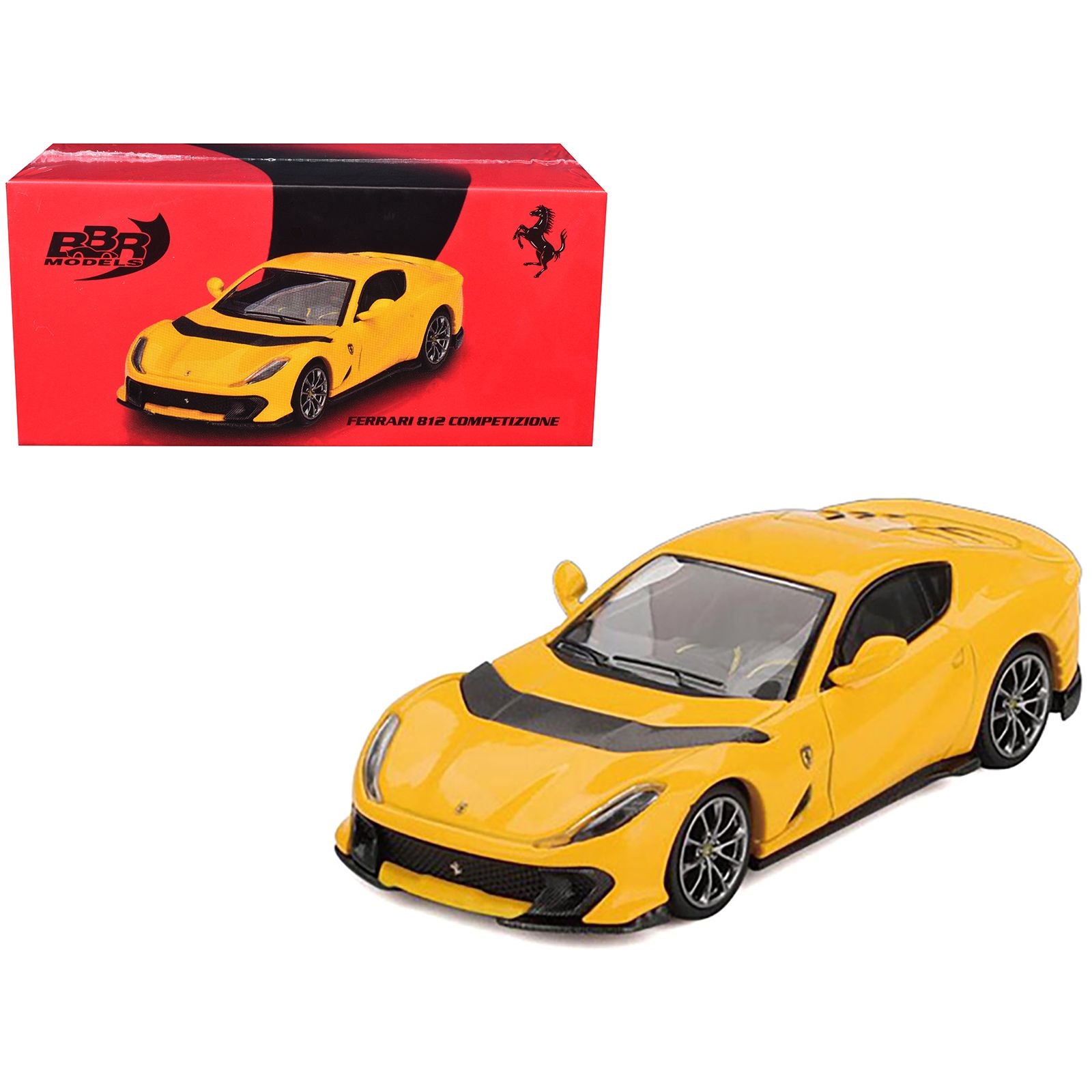Ferrari 812 Competizone Giallo Modena Yellow 1/64 Diecast Model Car by BBR