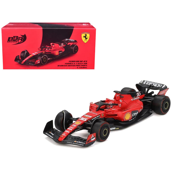 Ferrari SF-23 #16 Charles Leclerc Formula One F1 "Bahrain GP" (2023) 1/64 Diecast Model Car by BBR