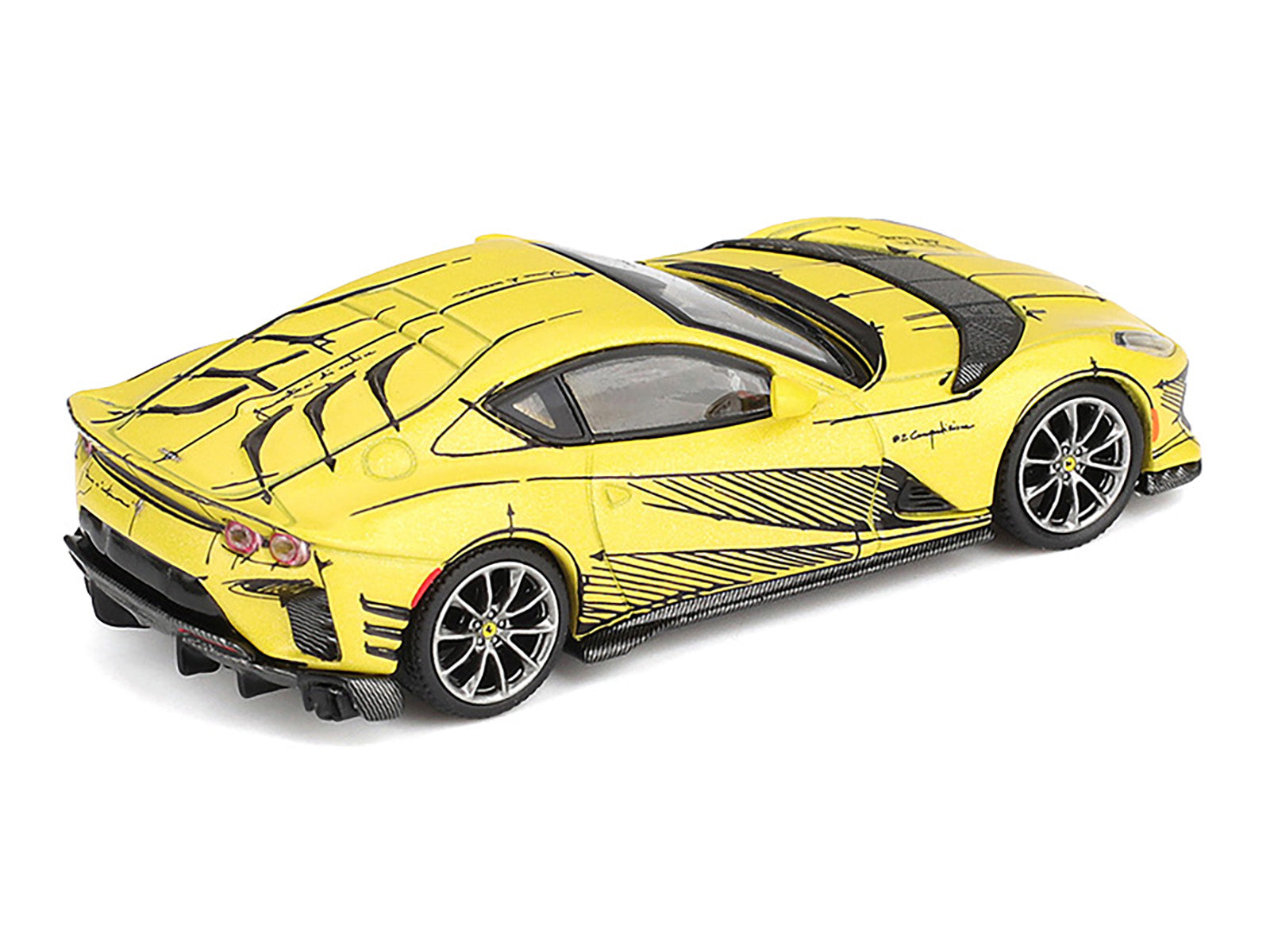 Yellow Ferrari toy car BBRFER64032-3__91998