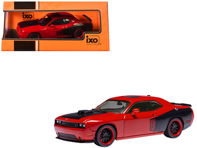 2009 Dodge Challenger SRT8 Red with Black Accents 1/43 Diecast Model by IXO Models