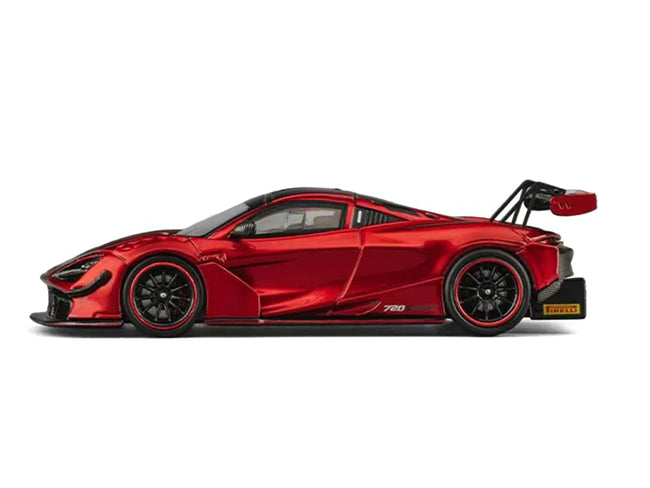 McLaren 720S GT3X Red Metallic 1/64 Diecast Model Car by CM Model