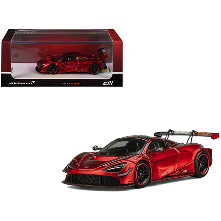 McLaren 720S GT3X Red Metallic 1/64 Diecast Model Car by CM Model