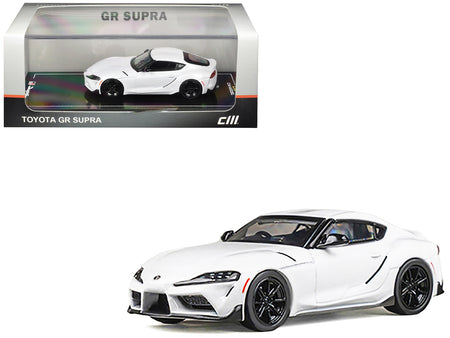 Toyota GR Supra RHD (Right Hand Drive) White Metallic 1/64 Diecast Model Car by CM Models