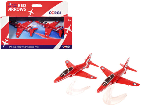 Royal Air Force "Red Arrows" Synchro Pair Set of 2 Planes Diecast Models by Corgi