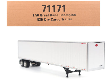 Great Dane Champion 53ft Dry Cargo Trailer White "Transport Series" 1/50 Diecast Model by Diecast Masters