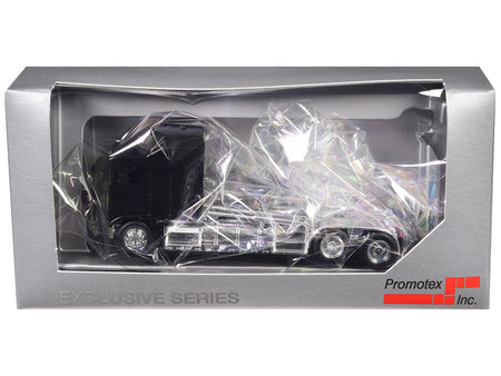 Kenworth K100 with 5-Bar Grill and XXL Chassis Black 1/87 (HO) Plastic Model Car by Promotex