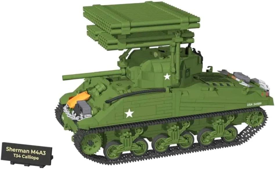 Cobi 1230pcsHC WWII M4A3 Sherman W/T34 CALLI