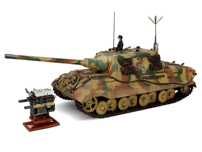 German Sd.Kfz.186 Panzerjager Tiger Ausf. B Tank "JagdTiger (Porsche suspension) 3.Kompanie / schwere Panzerjager Abteilung 653 No.314" (1945) German Army "Armored Fighting Vehicle" Series 1/32 Diecast Model by Forces of Valor